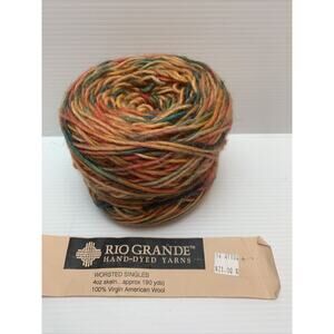 Rio Grande Hand Dyed Yarn Worsted Singles Virgin American Wool 190 Yards